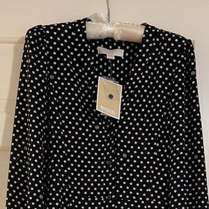 Michael Kors Polka Dot Midi Shirtdress
